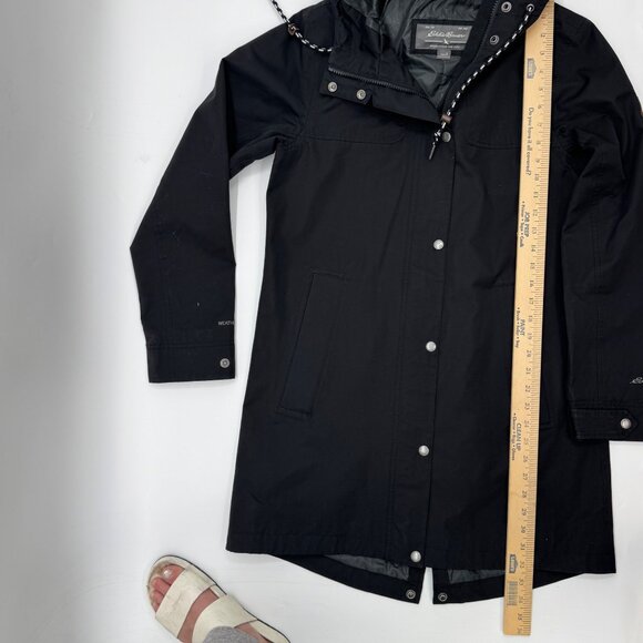 Eddie Bauer Riley Black Waterproof Hooded Parka Coat Size Small - Picture 13 of 15